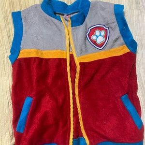 Paw Patrol Rider vest. Halloween Costume. Size 5-6. Fleece vest.